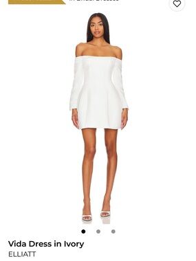 Elliatt Off-Shoulder Mini Dress in Ivory